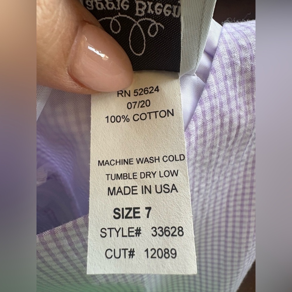 Maggie Breen Girls lavender purple plaid summer dress sz 7 NWT full back zip - Picture 3 of 5